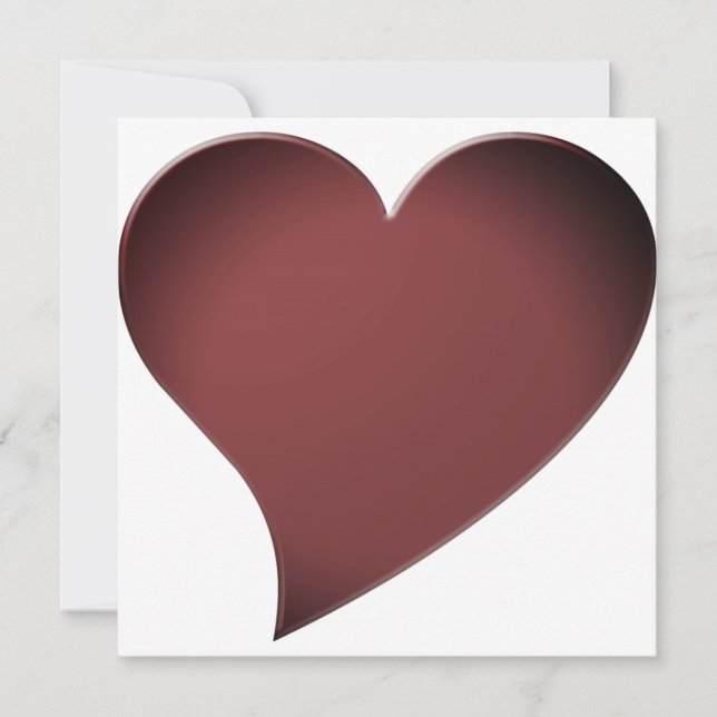 Moderna burdeos vino rojo gran corazón elegante ta (Anverso)