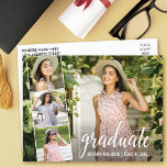 Moderna caligrafía 4 Invitación de graduación foto<br><div class="desc">Graduado de escritura caligráfica moderna 4 Invitación de graduación fotográfica</div>