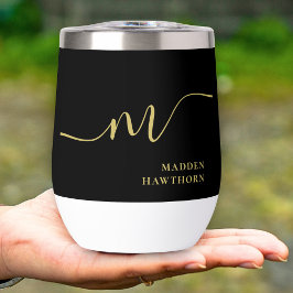 Moderna caligrafía de monograma La dama de honor d