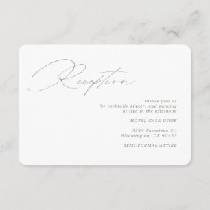 Moderna caligrafía Recepción de boda de sabio verd