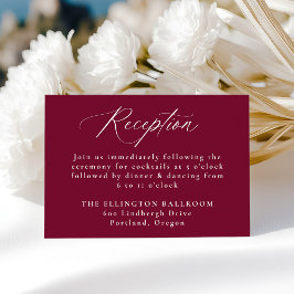 Moderna caligrafía recepción de bodas de Borgoña