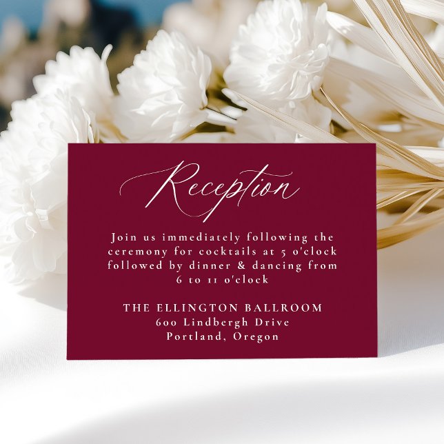 Moderna caligrafía recepción de bodas de Borgoña (Subido por el creador)