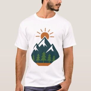 Moderna camiseta de la naturaleza de la aventura g