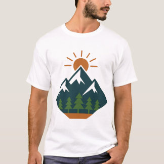 Moderna camiseta de la naturaleza de la aventura g