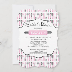 Moderna cocina rosa - Invitación a ducha de novias