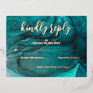 moderna color de agua Verde azulada oscuro tarjeta