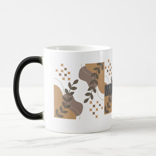 Moderna Copa Boho de Cerámica de Café y Té (Izquierda)