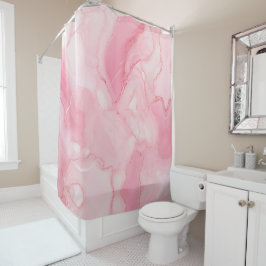Moderna Cortina De Ducha Marcado Rosa