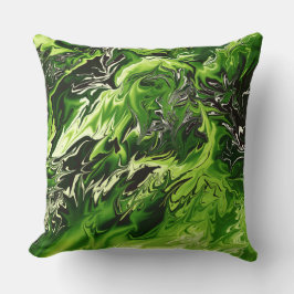 Moderna decoración verde almohada