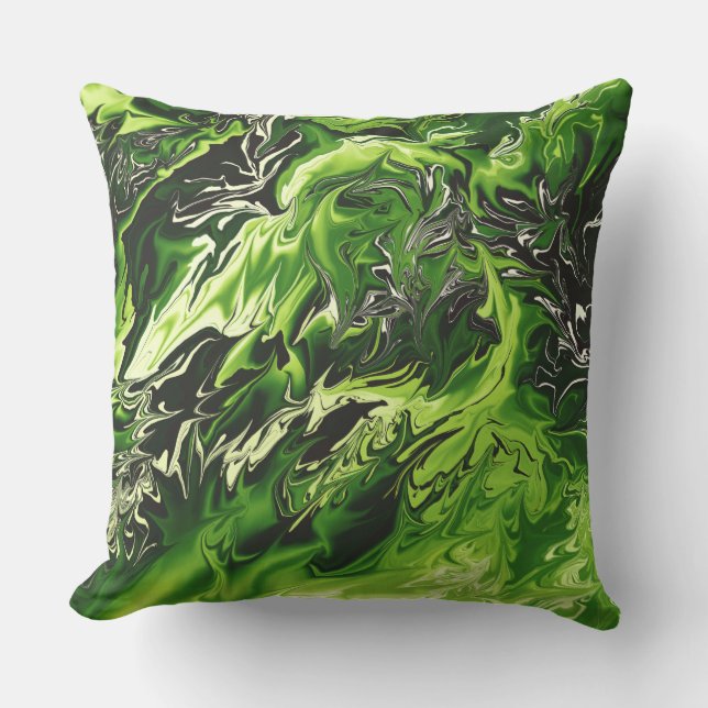 Moderna decoración verde almohada (Anverso)