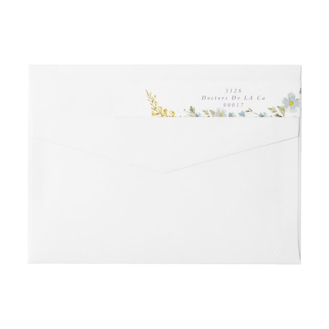Moderna dirección del Boda de Boho de Flores Silve (Reverso)