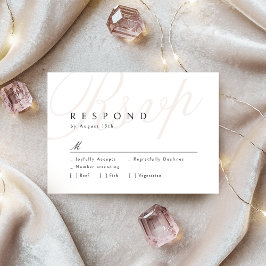 Moderna elegancia clásica caligrafía Boda RSVP