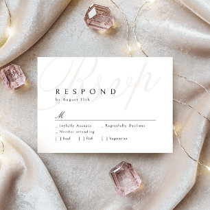 Moderna elegancia clásica caligrafía Boda RSVP