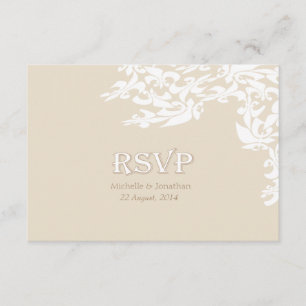 Moderna elegancia Ecru Fleur de Lis RSVP