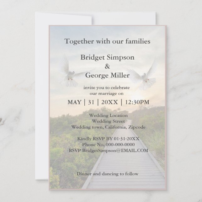 moderna escalera del cielo sagrada invitación al m (Anverso)