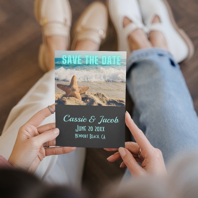 Moderna escena de playa Guardar la tarjeta vertica (Subido por el creador)