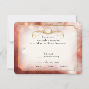 Moderna espuma de Bokeh Twinkle Marsala RSVP