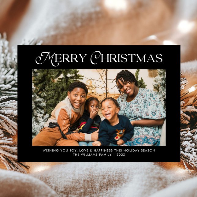 Moderna Feliz Navidad de moda una familia de fotos (Subido por el creador)