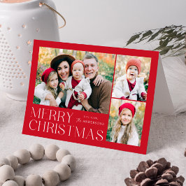 Moderna Feliz Navidad Rojo 4 Foto