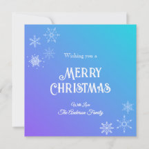 Moderna Feliz Navidad Snowflake Morple Turquoise