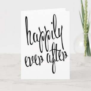 Moderna Feliz Nunca Después De La Tarjeta Boda