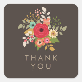 MODERNA FLORAL GRACIAS PEGATINAS