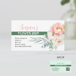 Moderna Flower Shop Tarjeta de presentación con Pe