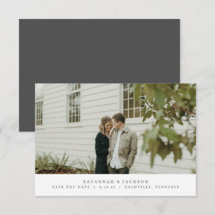 Moderna foto clásica Boda Guardar la tarjeta de fe