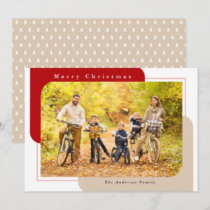 Moderna foto curvada roja y una navidad de ensueño