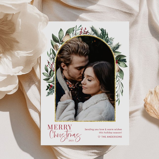 Moderna foto de Arco de Oro de Feliz Navidad y Ver (Subido por el creador)