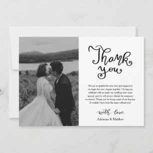 Moderna foto de Boda de guiones de agradecimiento