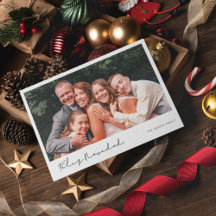 Moderna foto de Feliz Navidad escrita a mano