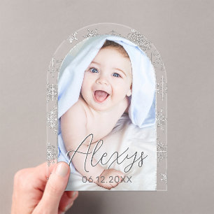 Moderna foto de invierno con Snowflake Anuncio de 