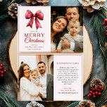 Moderna foto de navidad de color rojo vivo<br><div class="desc">¡Envíe sus cálidos deseos de vacaciones con la moderna tarjeta de festividad de Festividad de Festividad de Bow Rojo! Esta carta festiva presenta una paleta de colores rojo y verde clásica con un elegante acento de arco, lo que la convierte en una mezcla perfecta de elegancia moderna y tradición vacacional....</div>
