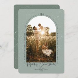 Moderna foto geométrica mora navidad verde