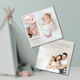 Moderna foto-niño-niña-foto mínima Anuncio de naci