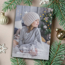 Moderna Foto Personalizable de Feliz Navidad
