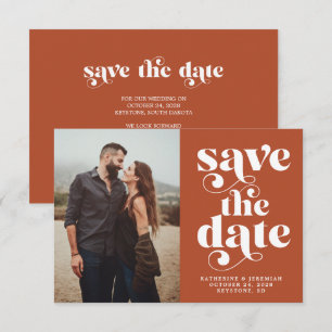 Moderna fotografía de tipografía de moda Save the