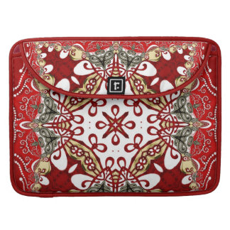 Moderna Funda Flap Rickshaw de Arte Batik Rojo
