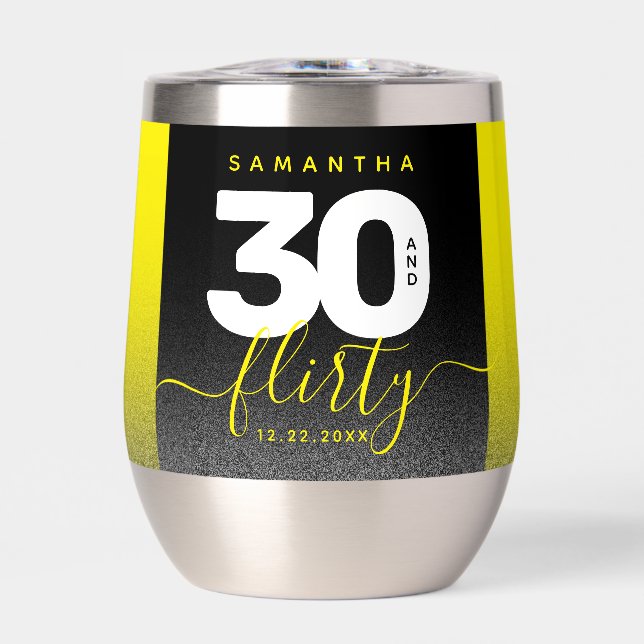 Moderna Girly Brillante Amarillo 30 y Flirty (Frente)