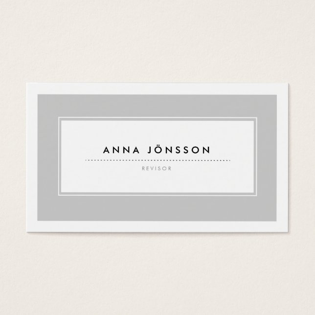 Moderna Grå Visitkort (Frente)