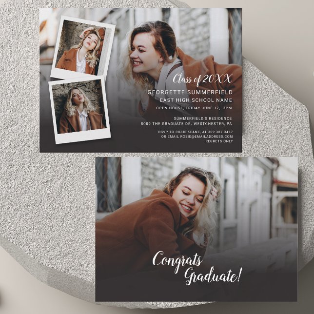 Moderna Graduación 2025 Open House Mini Invitación (Modern Graduation 2025 Open House Mini Invitation)