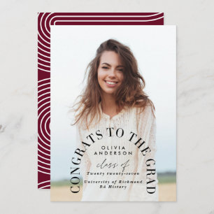 Moderna graduación de arco de fotografía de tipogr