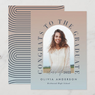 Moderna graduación de arco de fotografía de tipogr