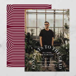 Moderna graduación de arco de fotografía de tipogr