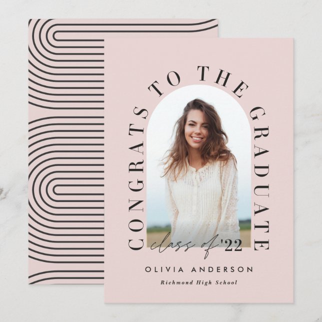 Moderna graduación de arco de fotografía de tipogr (Anverso / Reverso)