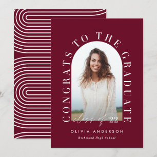 Moderna graduación de arco de fotografía de tipogr