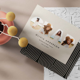 Moderna graduación de arco de fotografía de tipogr