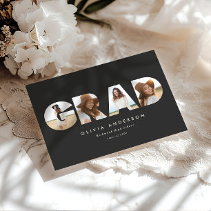 Moderna graduación de arco de fotografía de tipogr