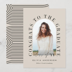 Moderna graduación de arco de fotografía de tipogr